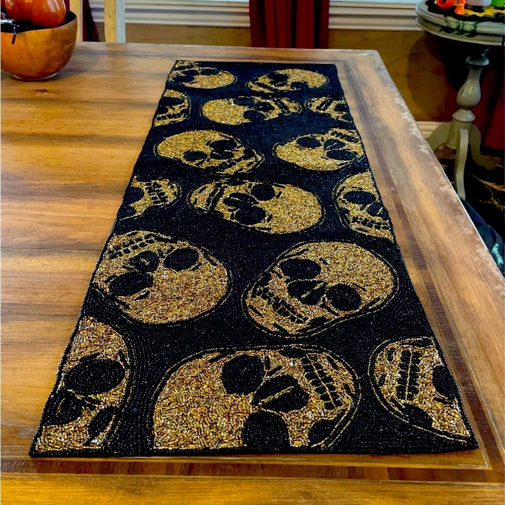 Nicole Miller Skull Table Runner